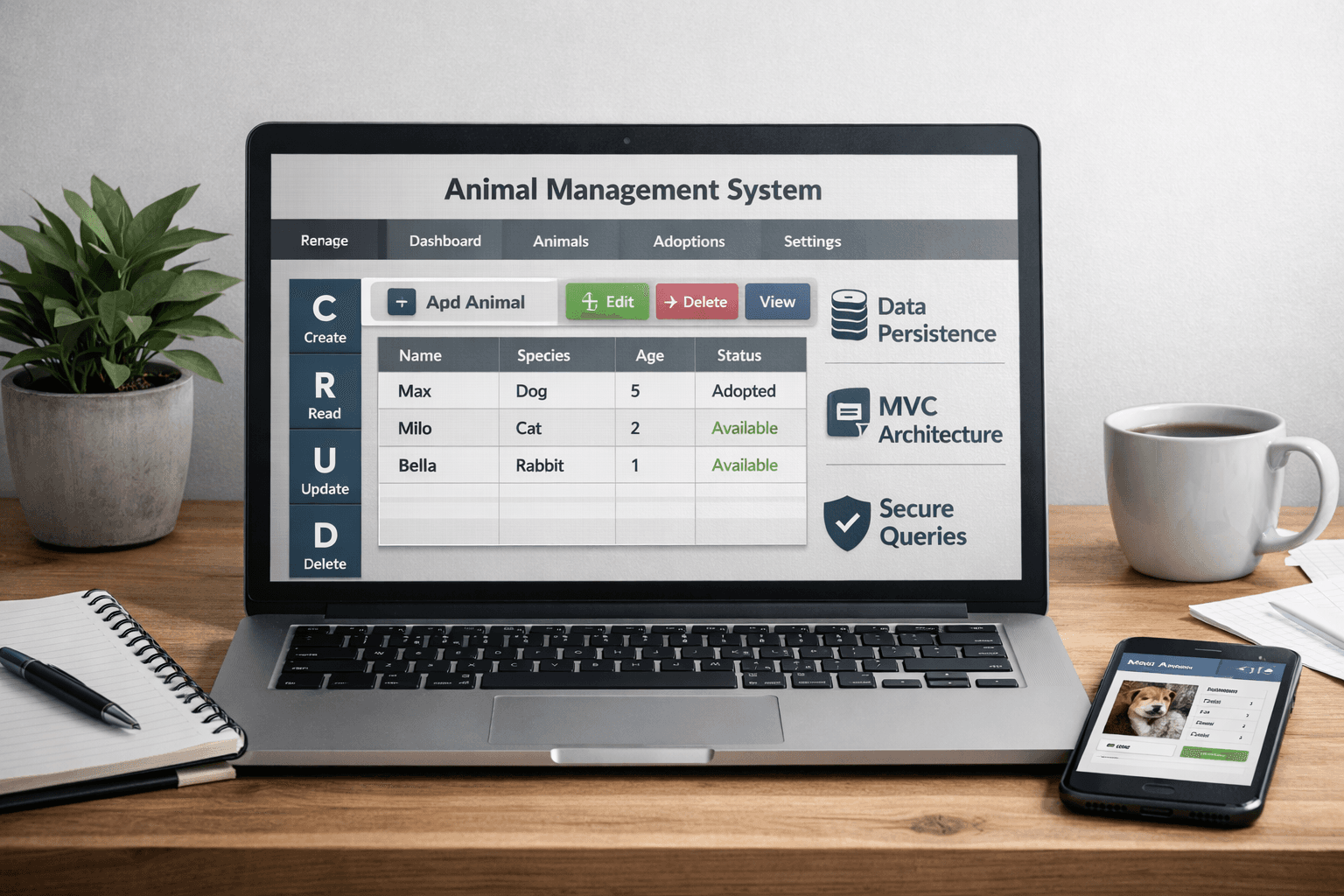Application web - gestion d'animaux